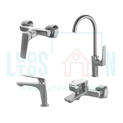 ست شیرالات البرز روز مدل الپاین ست کروم مات