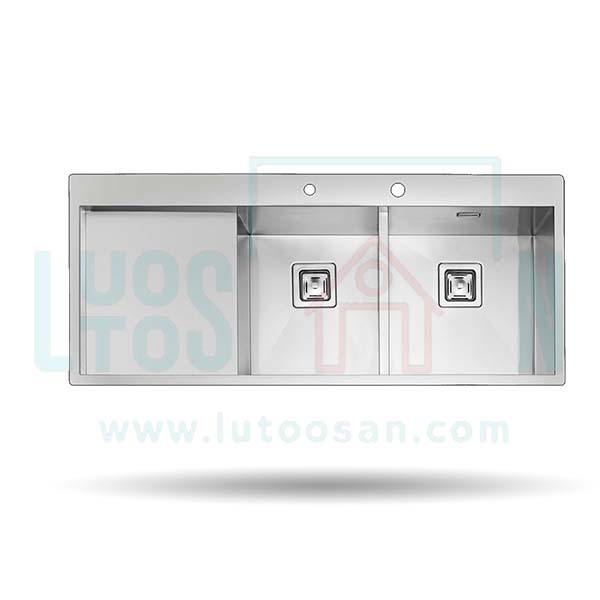 Parnian-4230 سینک استیل دو قلو پرنیان کد PS4230