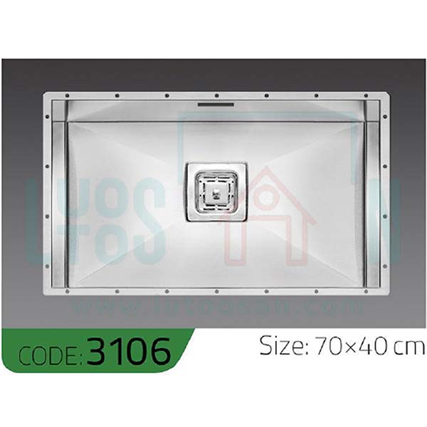 3106 سینک ظرفشویی الکا استیل توکار کد 3106