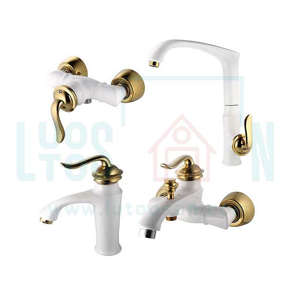 Espiral-set-sefid talaii ست شیر الات البرز مدل اسپیرال ست سفید طلایی