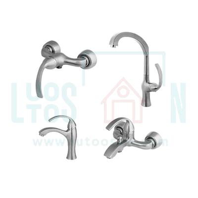 ست شیرالات البرزروز مدل کلوین ست کروم مات