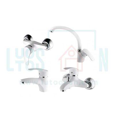 ست شیرآلات البرزروز مدل مروارید رنگ سفید