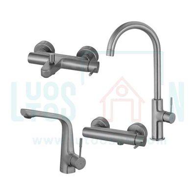 ست شیرالات البرز روز مدل رومانیا رنگ کروم مات