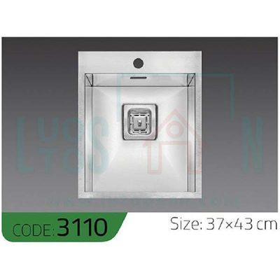 سینک ظرفشویی الکا استیل توکار کد 3110