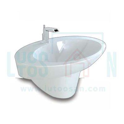 روشویی نیم پایه چینی بهداشی گلسار مدل الیت