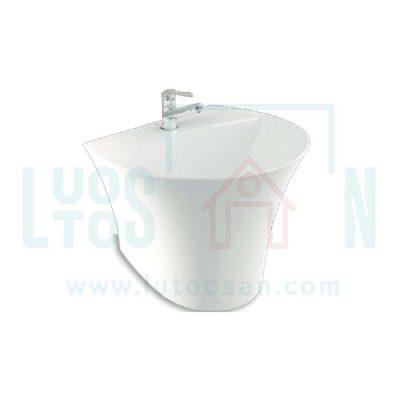 روشویی نیم پایه چینی بهداشتی گلسار مدل رومنس