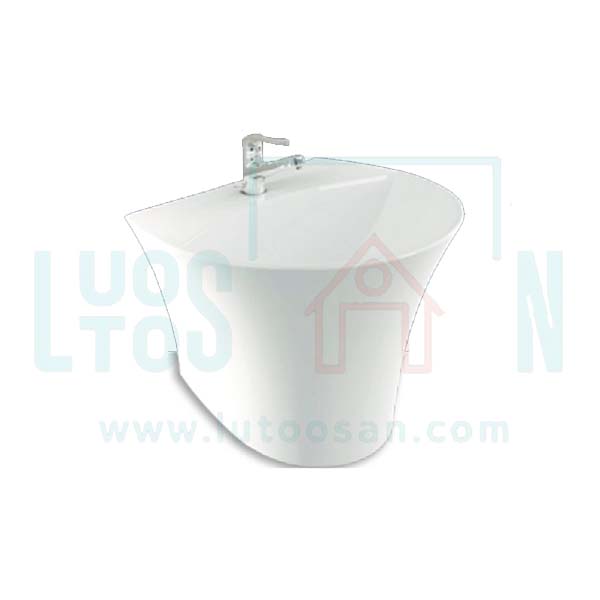 Golsar-roshoii-romance روشویی نیم پایه چینی بهداشتی گلسار مدل رومنس