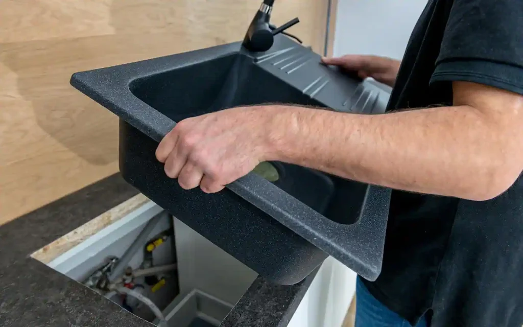 نحوه تعویض سینک آشپزخانه