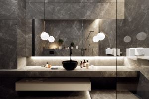 طراحی حمام خاکستری