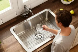 نحوه تمیز کردن صافی سینک آشپزخانه